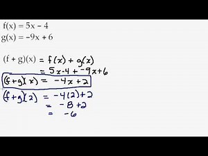Combining Functions by Addition Subtraction Multiplication and Division