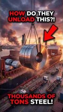 How Do Ships Unload THOUSANDS of Tons of Steel?! #shorts #ocean