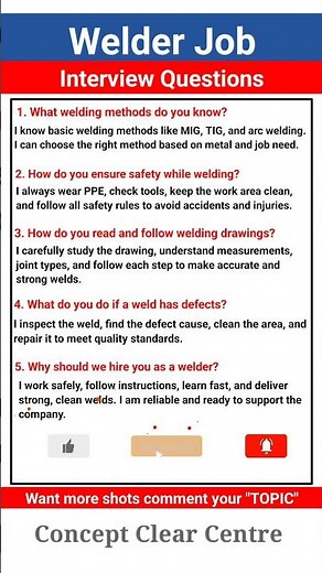 Top 5 Welder Interview Questions and Answers | Welding Job Interview Questions and Answers