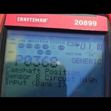Toyota Check Engine Light P0368 Camshaft Position Sensor B Circuit High Input (Bank 1)