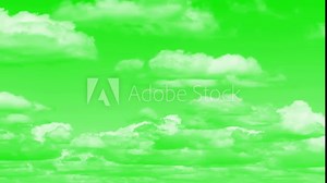 Animated Clouds Moving Fast on Green Screen, Moving white clouds with 4K resolution. Moving clouds motion graphic effects on green screen. Moving flying clouds motion graphics animation