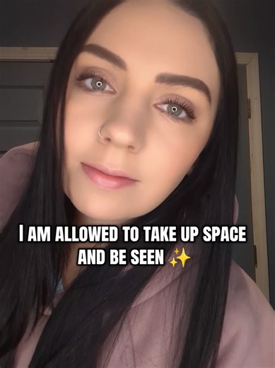 Affirmation 9 💛 I am allowed to take up space and be seen ✨ Doing this every day until I reach 1k followers 💛 #affirmations #growth #healing #RoadTo1K