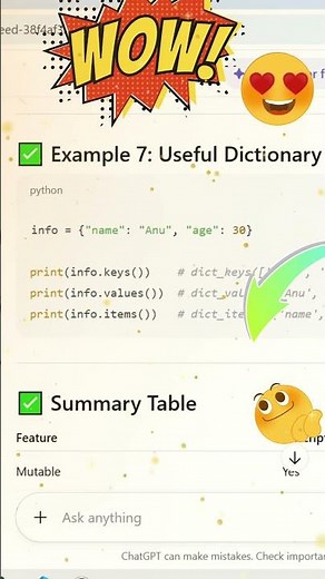 Python Dictionary Explained 🐍 | Key–Value Data Type ✅ | Easy Examples 💻 | Coding Shorts 🚀#python
