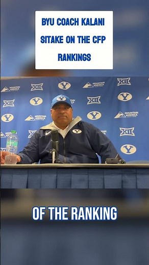 Kalani Sitake On BYU's Spot In College Football Playoff Rankings #byufootball