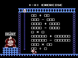 Donkey Kong Jr. Math (NES) Full Playthrough (Operations Exercise)