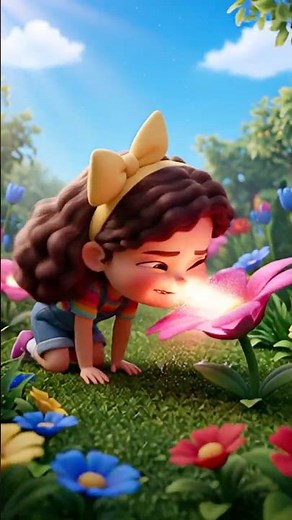 Magic Flower 🌼 Makes Cleo Sneeze RAINBOW BUBBLES! 🌈✨ CleoToons TV #shorts