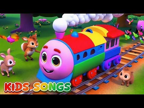 Color Train Song | Wheels on the Train | Learn Colors | Nursery Rhymes & Kids Song