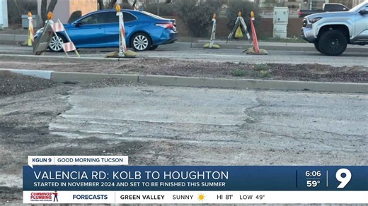 Tucson road work updates: Valencia and Sunset roads