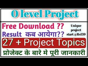 O LEVEL PROJECT -TOPICS and free download pdf | neilit o level project download