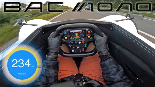 BAC Mono Autobahn POV Top Speed Run