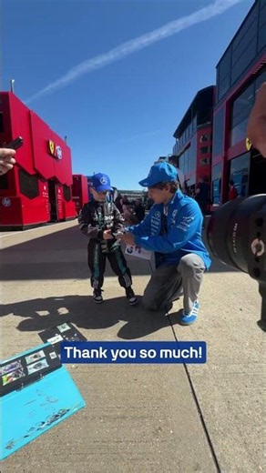 Mini suit, big fan! 😎 #kimiantonelli #mercedesf1 #f1shorts