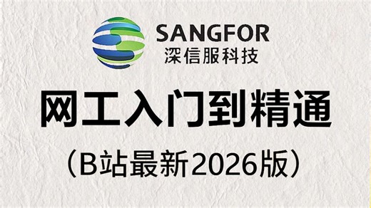【2026新版】网络工程师-零基础入门到精通必学保姆级全套教程！哪怕你从来都没有学过一点网络知识，也能轻松入门入行~网工大佬亲授 干货满满无废话，学完即就业~