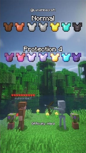 ARMOR VS SKELETON 💀#minecraft #gaming