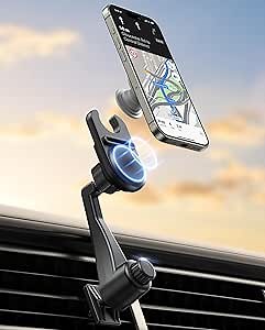 Universal Socket Car Vent Mount Works with PopSockets, Magnetic Socket Phone Holders for Car Air Vent, Hands Free Car Phone Mount Fits All Phones with Pop Grip Ring Holders - Black