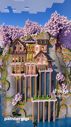 Minecraft Cherry Blossom Base Build Tutorial