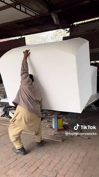 Satisfying White Foam Production Process Explained