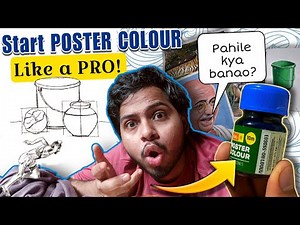 How to Use Poster Colours for Beginners 🎨 | What to Draw First (Step-by-Step)