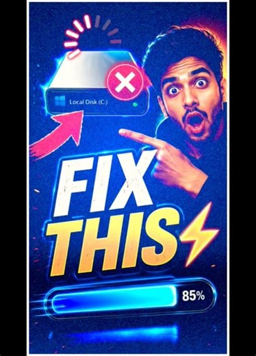 C Drive NOT Opening? Fix It in 10 Seconds! ⚡ #windowstips #pcshortcuts #techhacks #tech #technology