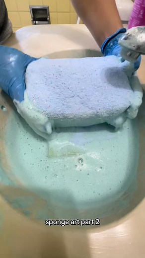 23K views · 555 reactions | powdercleans - sponge art p.2-3 pasty squeezes powder bombs #powdercleans #spongesqueezing #fyp #powder #satisfying #yummy #asmr #viral #sponge #pasty #bomb #spongeart #fy | Powder Cleans | Facebook