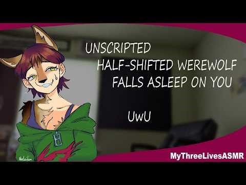 Half-Shifted Werewolf Roommate falls asleep on you (A4A POV ASMR)