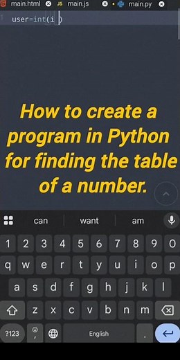 🔥 Python Loop Trick: Find Table of Any Number in Seconds! #python #shorts