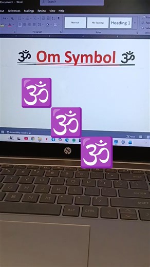 Om 🕉️ symbol | ms word shortcut keys | ms word symbol | computer class | #msword #symbols #om #viral