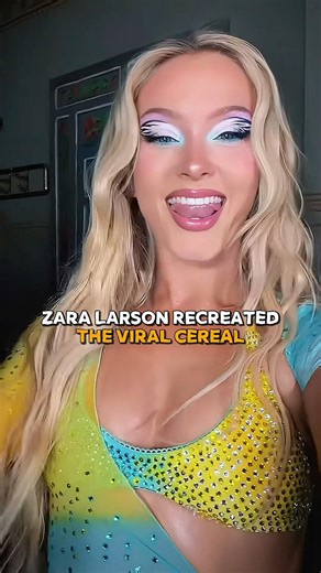 Zara Larsson re-create cereal box meme!😂🤣