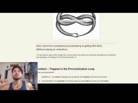 How I went From Consistently Procrastinating To Getting Shit done (Without relying on motivation)