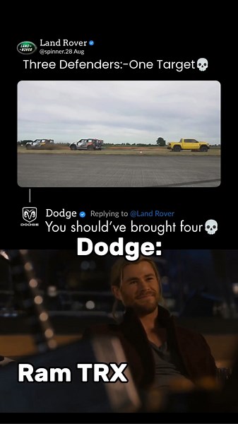 Land Rover fans won't like this one #defender #ramtrx #cars #memes