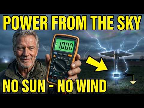 I Built a Tesla Antenna That Pulls Electricity from the Sky — No Sun, No Wind