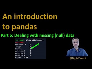 40 - Introduction to Pandas - Dealing with missing (null) data