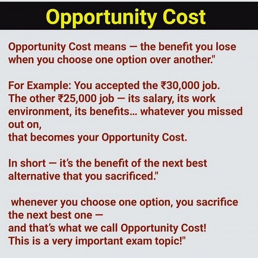 Opportunity Cost Explained in 60 Seconds | Simple Salary Example | Class 11 & 12 Commerce