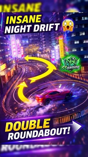 “Shanghai Night Race 🔥 Double Roundabout Madness!”