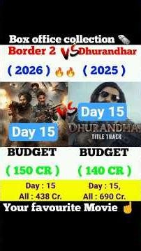 Border 2 Box Office Collection | Sunny Deol | Dhurandhar Movie 15th Day Collection Worldwide,
