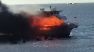 New video from the casino boat fire shows people jumping from the fiery vessel and into cold water. One woman died in the fire. Read more here http://bit.ly/2mAQCEh | Gulf Coast News