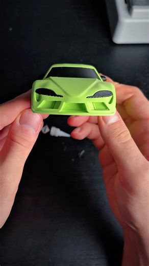 I 3D Printed a Lime Green Toyota Supra #3dprinting #toyota #jdm Designed by soarprix