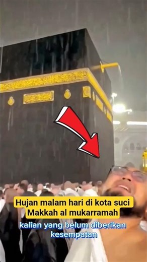 🔴Heavy rain tonight in the holy city of Mecca❗#islamicshorts #trending #viralvideo