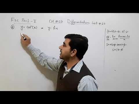 Differentiation of cot^2(x) by first principle method | fsc part 2 math Exercise 3.4