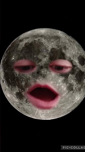 earth and the Moon explode crescent moons