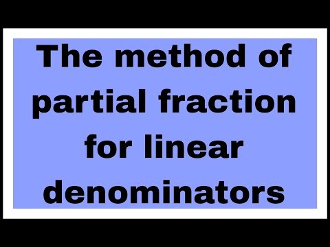 The method of partial fraction for linear denominators#math,#mathematics,#education