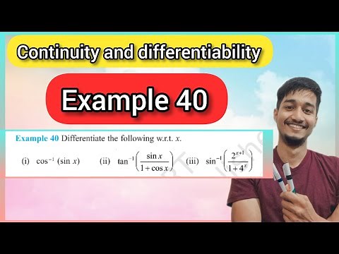 Continuity and differentiability example 40 | Example 40 chapter 5 class 12