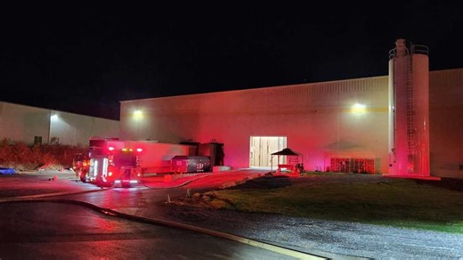Early morning machine fire causes evacuation at manufacturer