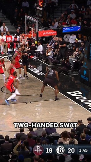 323K views · 1.3K reactions | Amen Thompson with the two-handed rejection! ️ ️ HOU-BKN • LIVE on NBA League Pass  | NBA | Facebook