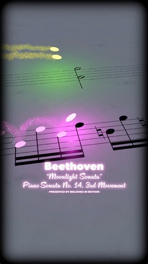 🎼 Piano Sonata No. 14, 3rd Movement – Ludwig van Beethoven Fierce • Dramatic • Virtuosic The final movement of the “Moonlight Sonata” contrasts sharply with its calm opening, driven by rapid arpeggios and intense emotional urgency. #Music #Piano #ClassicalMusic #Beethoven | Melodies in Motion