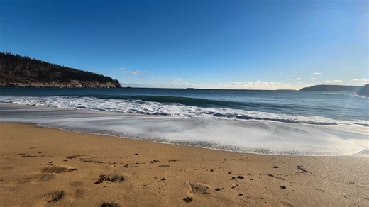 20K views · 463 reactions | In an ever changing landscape, no two days look the same at Sand Beach. Learn more about the processes that shape this place here: https://www.nps.gov/articles/sand-beach-in-winter.htm (NPS Videography by Natalie Chiapperi. Sounds of waves, no spoken audio) | Acadia National Park | Facebook