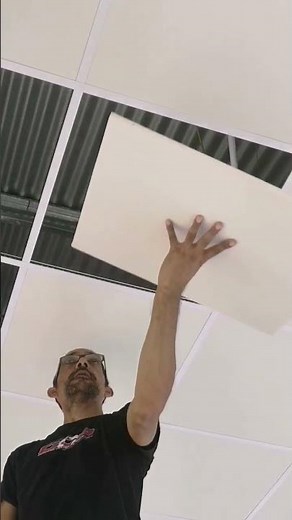 drop ceiling installation #diy #construction #renovation #easypeasy