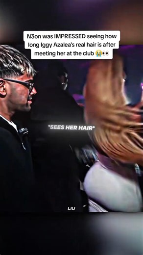 N3on was IMPRESSED seeing how long Iggy Azalea's real hair is after meeting her at the club 😭👀