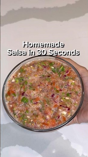 Fresh Homemade Salsa in 30 Seconds | Easy & Healthy Salsa Recipe #salsa #shorts #healthy