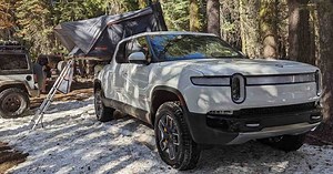 Rivian update includes ‘Camp Mode’ for leveling your EV and lighting a campsite