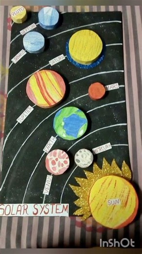🌍 Easy Solar System Drawing for School Project